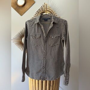 Ralph Lauren - Black and White Checkered Button Down Shirt
